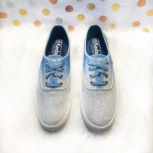 NWOT Champion Glitter Light Blue Ombré Sneakers